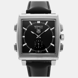 CW9110.FC6177 1210945, Pre-Owned Tag Heuer Monaco Sixty Nine Analog-Digital Flip Chronograph