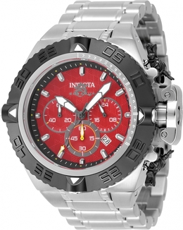 Invicta Subaqua Noma IV Chronograph GMT Quartz Red Dial Mens Watch - Model: 48199