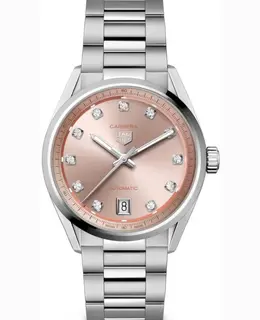 wbn231d.ba0001 Tag Heuer Carrera Date Automatic Diamond Pink Dial Stainless Steel Women's Watch