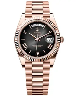 Rolex Day-Date 40 Automatic Grey Dial 18k Rose Gold President Bracelet Men's Watch m228235-0055