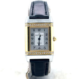 Pre-owned Jaeger-LeCoultre Reverso Diamond Silver-tone Dial Ladies Watch 265.54.20