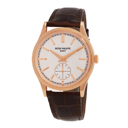 Pre-owned Patek Philippe Calatrava White Dial Mens Watch 6119r-001