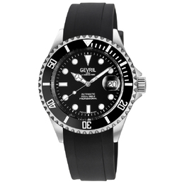 Gevril Wall Street Automatic Black Dial Mens Watch 4850R