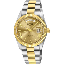 Gevril West Village Automatic Gold Dial Mens Watch 48956B