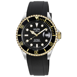 Gevril Wall Street Automatic Black Dial Mens Watch 4855R