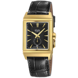 Gevril Time Square Automatic Mens Watch 49703 Black Dial
