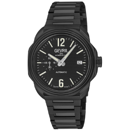 Gevril Roosevelt Automatic Black Dial Mens Watch 46524B