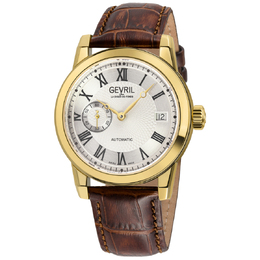 Gevril Madison Automatic White Dial Mens Watch AR#2564