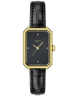 Tissot SRV Black Mother of Pearl Dial Leather Strap Women's Watch t160.110.36.126.00