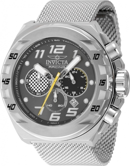 Invicta 47201 - Gunmetal Dial Mens Racing Chronograph GMT Quartz Watch