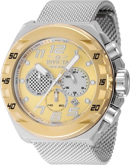 Invicta 47204 Racing Chronograph GMT Quartz Gold Dial Mens Watch