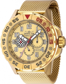 Invicta Racing 47216 Quartz Gold Dial Unisex Watch