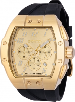 Invicta Racing Gold Rush Chronograph GMT Quartz Mens Watch 48939