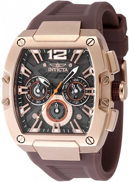 Invicta Racing Chronograph GMT Quartz Brown Dial Mens Watch Model 48470