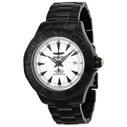 Invicta Ocean Ghost III White Dial Black Ion Mens Watch 7113