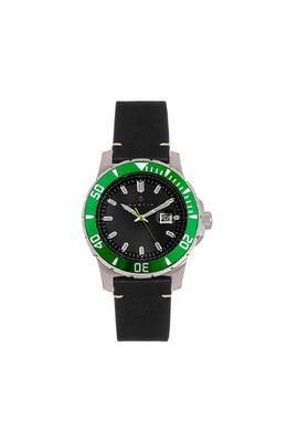 Часы Dive Pro 200 с кожаным ремешком и датой Nautis, зеленый m0847864199798 | jade