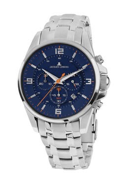 Мужской хронограф 1-1799H Jacques Lemans, серебро 4040662124368 | silber