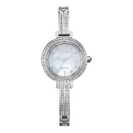 Женские часы Citizen Eco-Drive с кристаллами-браслетом, цвет Silver 69935187 | silver
