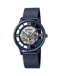 F20574/1 Автоматические мужские часы из синей стали Festina, синий 8430622785023 | azul