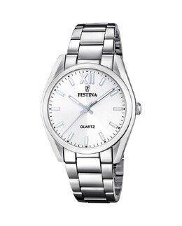 F20622/1 Женские часы Boyfriend Alegria из стали с белым циферблатом Festina, серебро 8430622787928 | plata