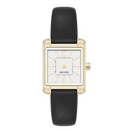 Женские часы Nine West с серым ремешком цвета розового золота, черный 20082425 | black