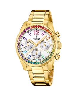 F20609/2 Женские часы Boyfriend из золотой стали Festina, золотой 8430622794582 | oro