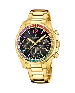 F20609/3 Женские часы Boyfriend из золотой стали Festina, золотой 8430622794599 | oro