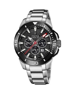 Мужские часы F20641/4 Chrono Bike из серебристой стали Festina, серебро 8430622795428 | plata