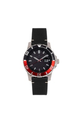 Часы Dive Pro 200 с кожаным ремешком и датой Nautis, красный m0847864199750 | red