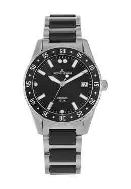 Мужские часы 42-10 Jacques Lemans, цвет Silber Schwarz 4040662170068 | silber schwarz