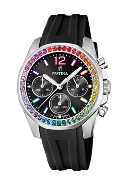 Женский хронограф Festina, цвет Silber Schwarz 8430622789069 | silber schwarz