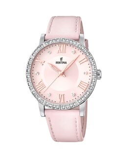 F20412/2 Boyfriend Collection розовые кожаные женские часы Festina, розовый 8430622718106 | rosa
