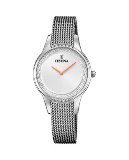 F20494/1 Женские часы Mademoiselle из серебристой стали Festina, серебро 8430622761010 | plata