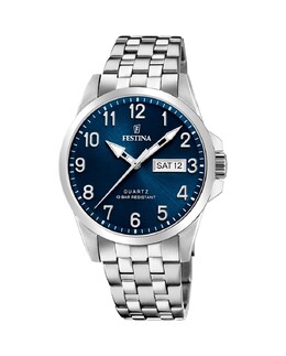 F20357/C мужские часы из серебряной стали Festina, серебро 8430622737824 | plata