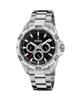 Мужские часы F20623/4 Многофункциональные серебристая сталь Festina, серебро 8430622806223 | plata
