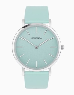 Зеленые аналоговые часы Sekonda на кожаном ремешке 135197638 | white