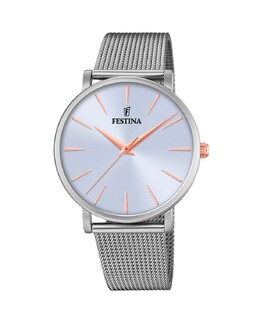 F20475/3 Boyfriend Collection серебряные женские часы из стали Festina, серебро 8430622743115 | plata