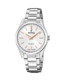 F20583/1 Женские часы Mademoiselle со стальным и серебряным циферблатом Festina, серебро 8430622788826 | plata