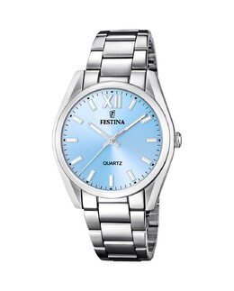 F20622/3 Женские часы Boyfriend Alegria из стали с синим циферблатом Festina, серебро 8430622787942 | plata