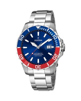 F20531/5 Мужские автоматические часы из серебристой стали Festina, серебро 8430622767425 | plata