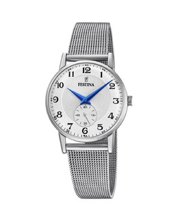 Женские часы F20572/1 Acero Classic из стали серебристого цвета Festina, серебро 8430622785795 | plata