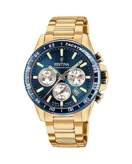 Мужские часы F20634/2 Timeless Chronograph из золотой стали Festina, золотой 8430622792939 | oro