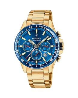 Мужские часы F20634/3 Timeless Chronograph из золотой стали Festina, золотой 8430622792977 | oro