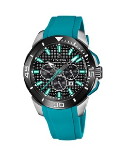 F20642/3 Chrono Bike Зеленые резиновые мужские часы Festina, зеленый 8430622795329 | verde