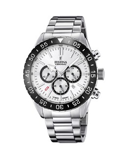 F20575/1 Мужские керамические часы из стали Festina, серебро 8430622784682 | plata