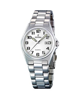Женские часы F16375/9 Acero Classico в серебристой стали Festina, серебро 8430622491306 | plata