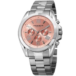 AK951 Повседневные часы в круглом корпусе Akribos XXIV, розовый m848572095693 | pink