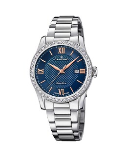 C4740/2 Женские часы Newness из стали с синим циферблатом Candino, серебро 8430622790980 | plata