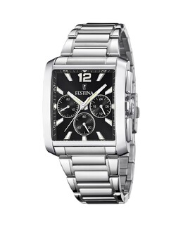 F20635/4 Timeless Chronograph Мужские часы из серебряной стали Festina, серебро 8430622791529 | plata