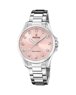 F20654/2 Solar Energy женские часы из серебристой стали Festina, серебро 8430622802683 | plata